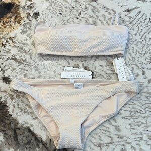 Sanctuary Textured Bikini Set in Cream